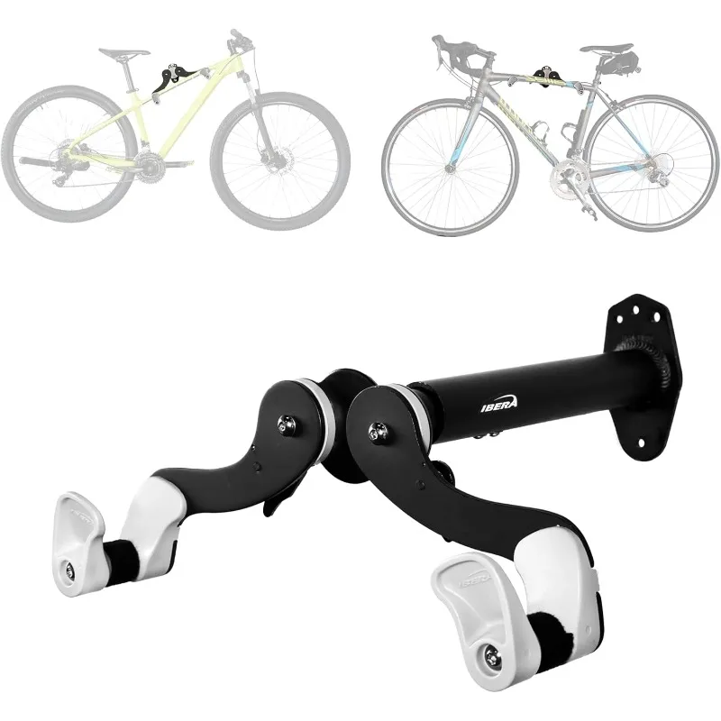 Indoor Bicycle Hook Holder Storage Rack for Home or Garage, 45 Degree Adjustable Angle to Keep Bike Level