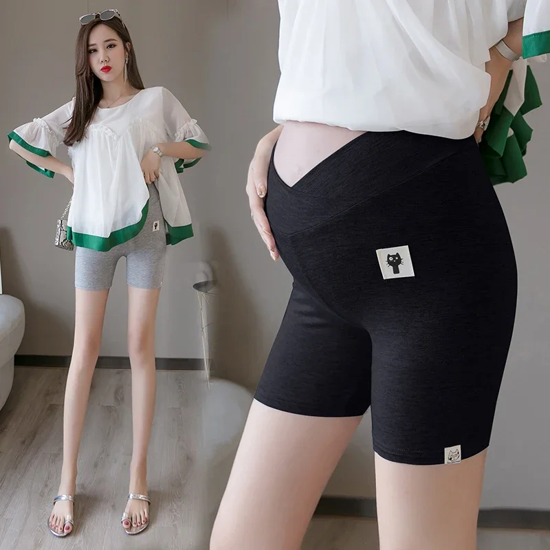 2024 Summer Maternity Leggings Shorts Low Waist Pregnant Woman Cotton Pants Stretched Modal Trousers Cotton Panties Wholesale