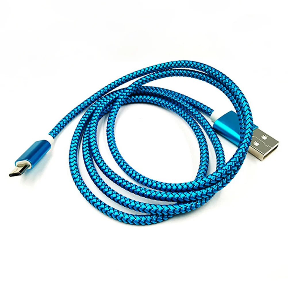 

1 Meter Nylon Braided Micro USB Cable Fast Charging Data Sync Cord Compatible for Samsung Galaxy S7 Blue