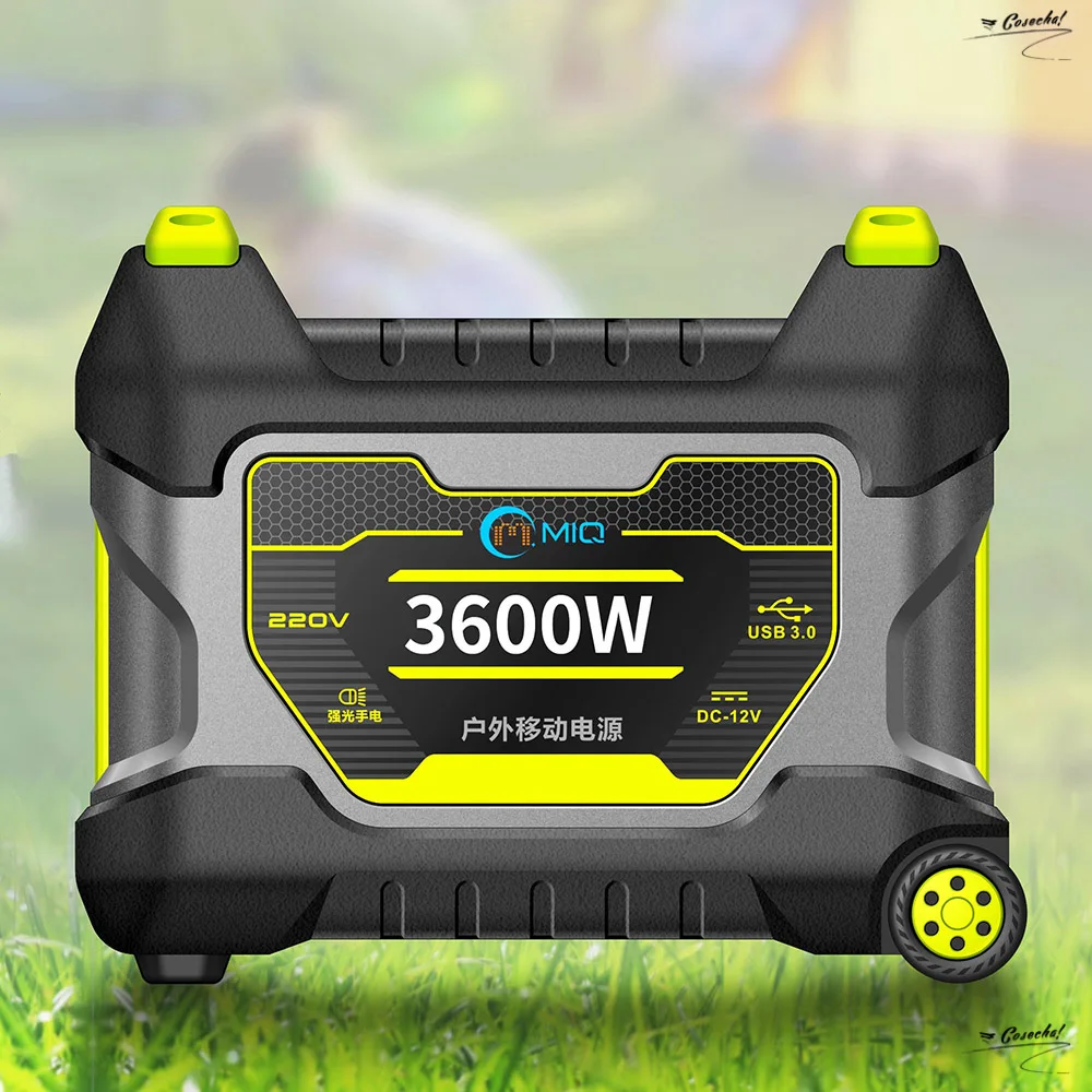 3600W/3000Wh Large Capacity Power Station  Portable 220V Rechargeablelithium Iron Phosphate Battery  Camping Travel Power Bank