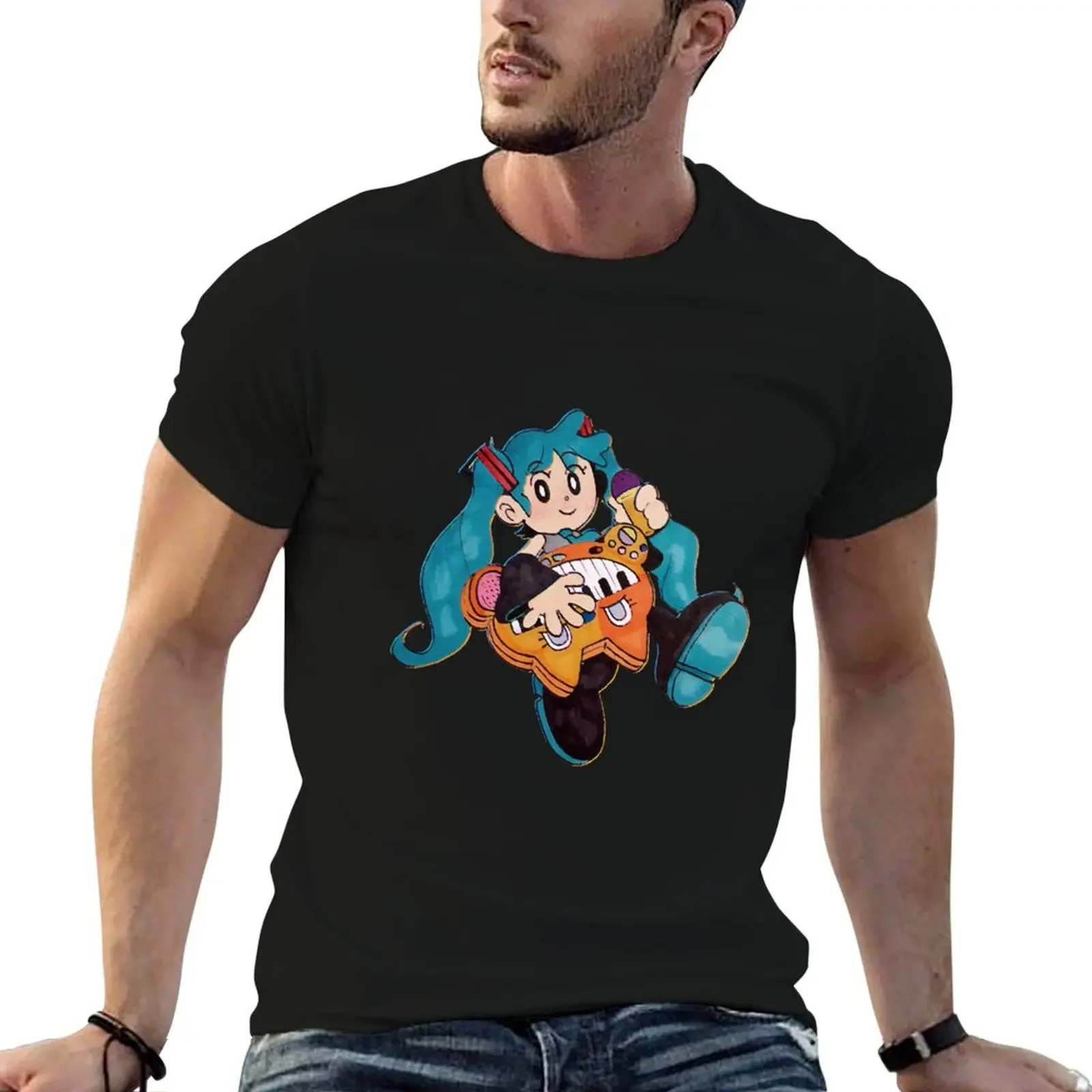 Miku and Cat Piano! T-Shirt shirts graphic tees graphic t shirt vintage anime clothes mens funny t shirts