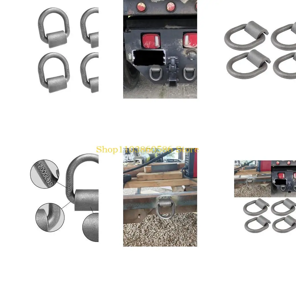 242A D-Ring Trailer Tie Downs 12000Lbs Capacity Tie Down D Ring Load Anchors Trailer Anchors for Truck Trailer