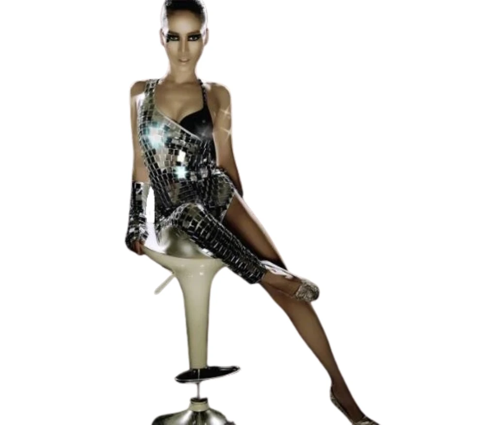 เซ็กซี่หญิงกระจกเครื่องแต่งกายBodysuitsผู้หญิงเต้นรําสวมใส่DisfrazฮาโลวีนMujer
