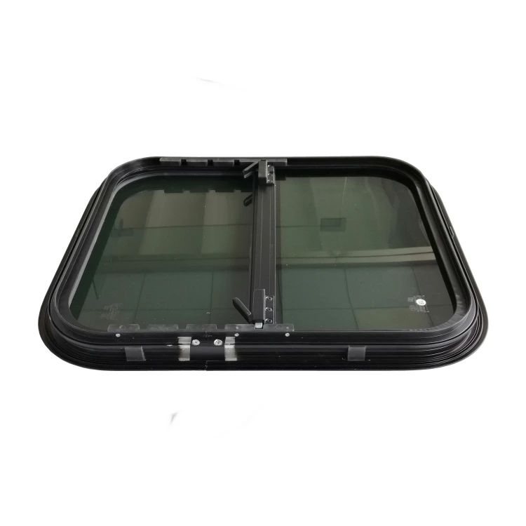 Car Aluminum Alloy Tempered Glass Caravan Trailer Camper Vertical Sliding Window 350*280