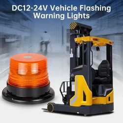Car Strobe Light Emergency Rotating Traffice Indication Car Flash Beacon Light Orange Blue Red Flash Warning Lamp 12V 24V