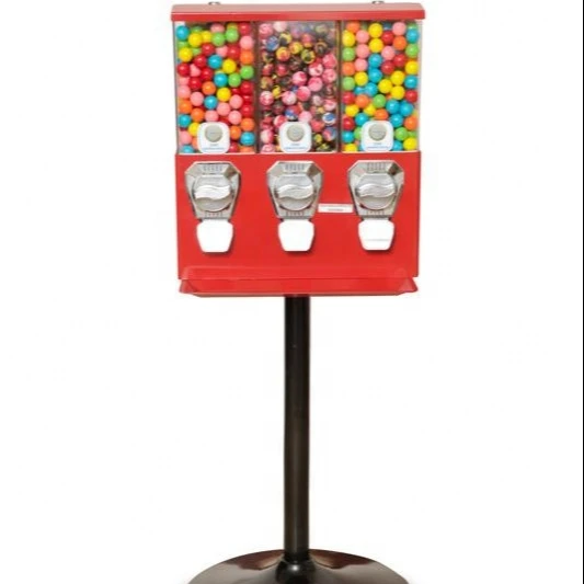 Triple gumball  vending machine/candy dispenser