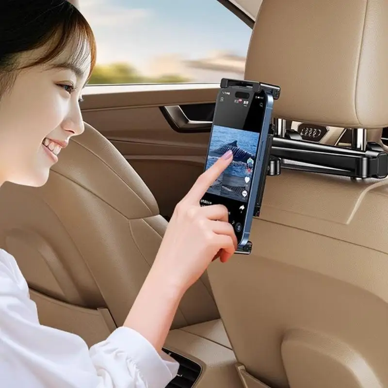 便利なヘッドレスト取り付けタブレットホルダー車用-6-27-センチメートルスクリーン-83cf-で動作します