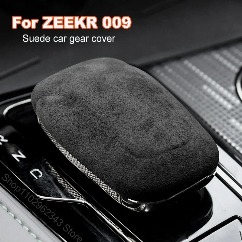 For ZEEKR 009 Suede Car Interior Modification Central Control Gear Sleeve Gear Sleeve Protection Cover Decorative Sticker