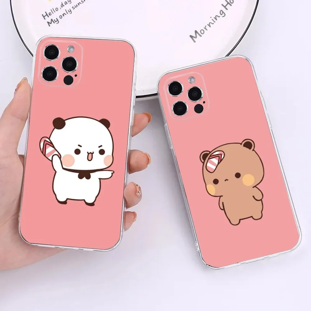 Cartoon Bear BUBU DUDU Phone Case For iPhone 15,14,13,12,11 Plus,Pro,Max,XR,XS,X,7,8 Plus,SE,Mini Transparent Silicone Soft