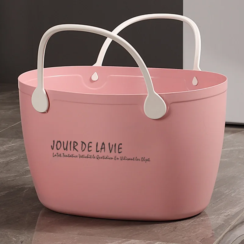 Multifunctional Plastic Handheld Basket Eco Shopping Basket for Grocery Fruit Vegetable Picnic Dirty Laundry Storage