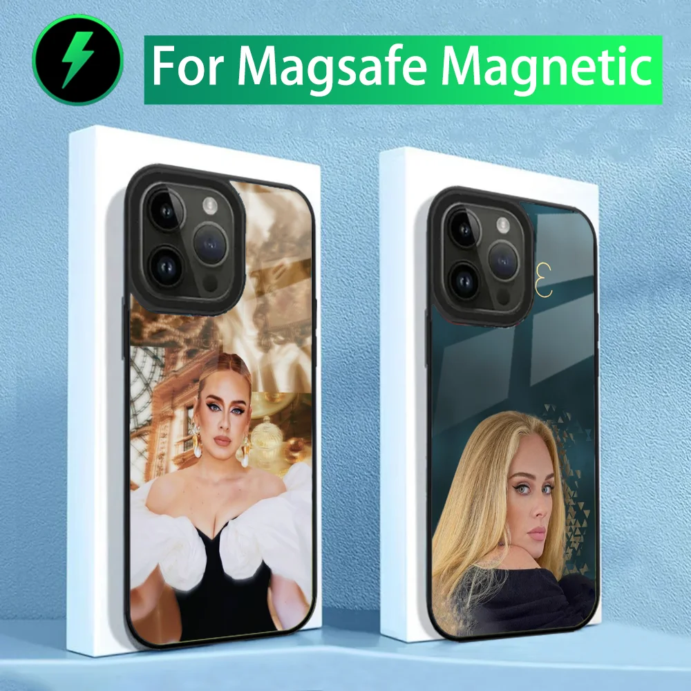 Singer Adele A-Adkins   Phone Case For iPhone 15,14,13,12,11,Plus,Pro,Max Mini Magsafe Magnetic Wireless Charging