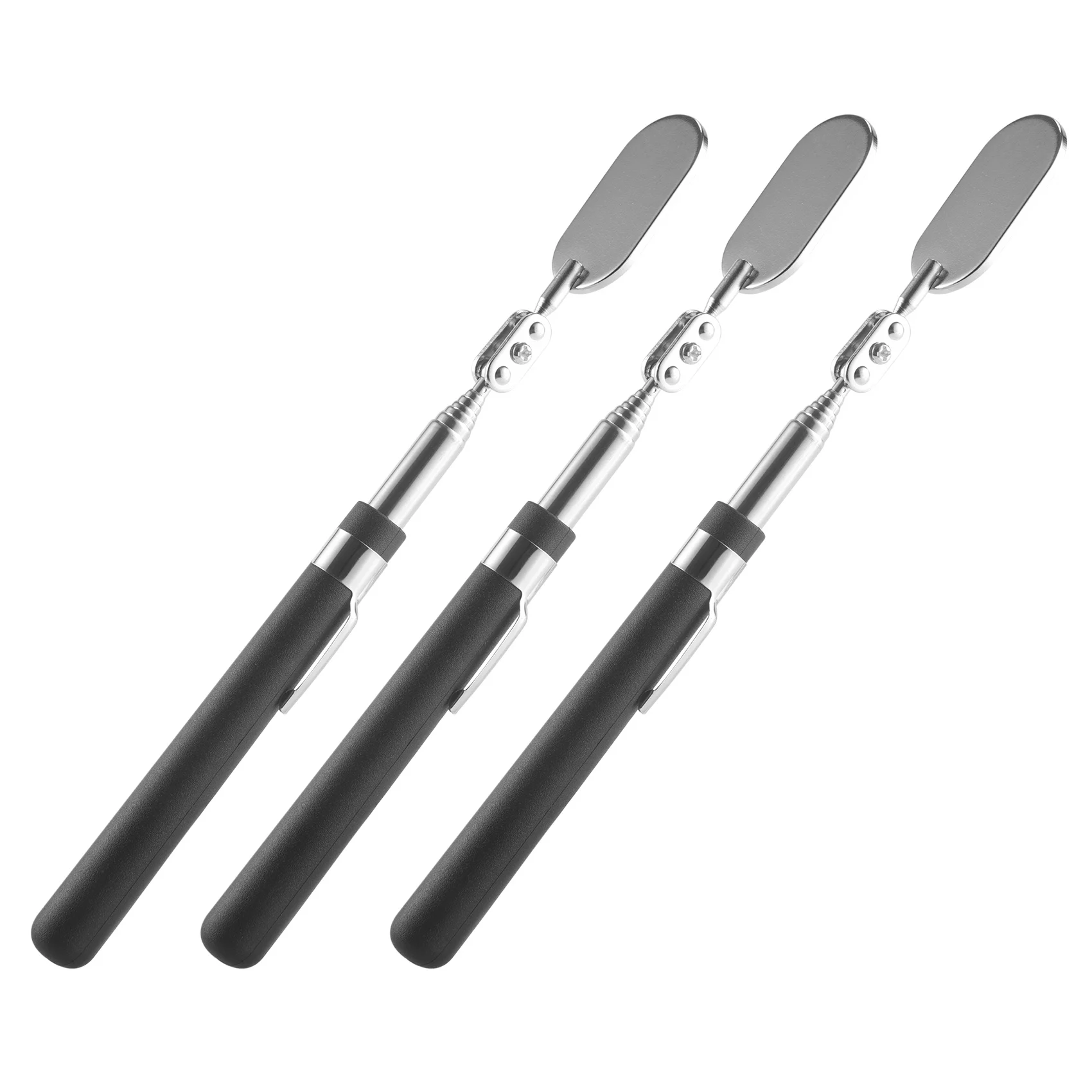 

Новый показано на 3 шт. телескопическое инспекционное зеркало, инструмент для осмотра зеркала для проверки состояния автомобиля (овал)