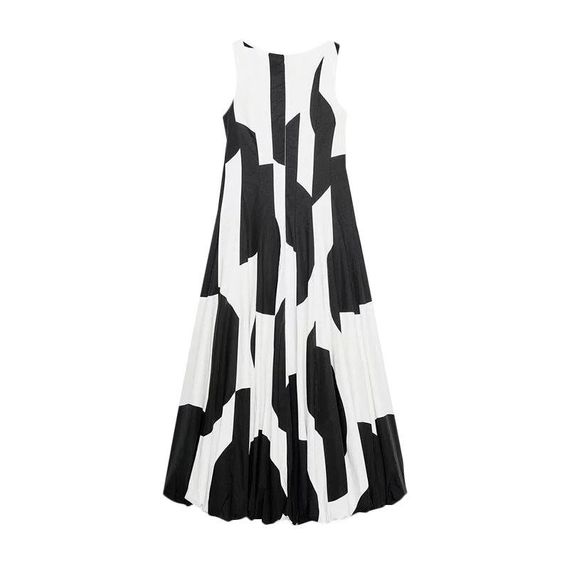 Summer 2025 New Women's Dr Balloon Sle Polka Dot Ele Z Polyester Fiber 00% Single Piece Faionable Dr