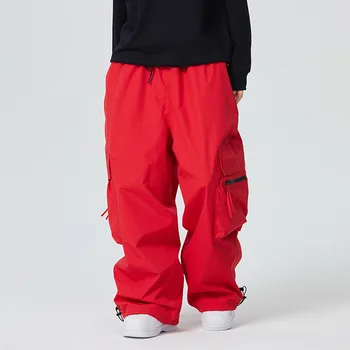 SEARIPE กางเกงสกีขนาดใหญ่กันลมกันน้ำกันลมกางเกงกีฬากลางแจ้งฤดูหนาวชุดเล่นสโนว์บอร์ดสำหรับผู้หญิงผู้ชาย