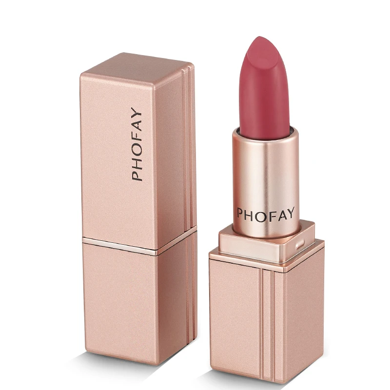 PHOFAY Matte Lipstick Non-Fading Long-Lasting Smooth Matte Lip Color Waterproof Smudge-free Classic Highly Pigmented Lip Makeup