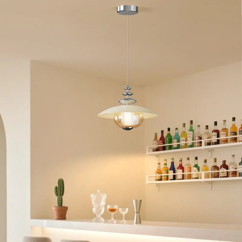 French Cream Style Restaurant Rocker Arm Pendant Lights Bauhaus Bar Creative Personalized Art Tea Room Indoor Decor Chandelier