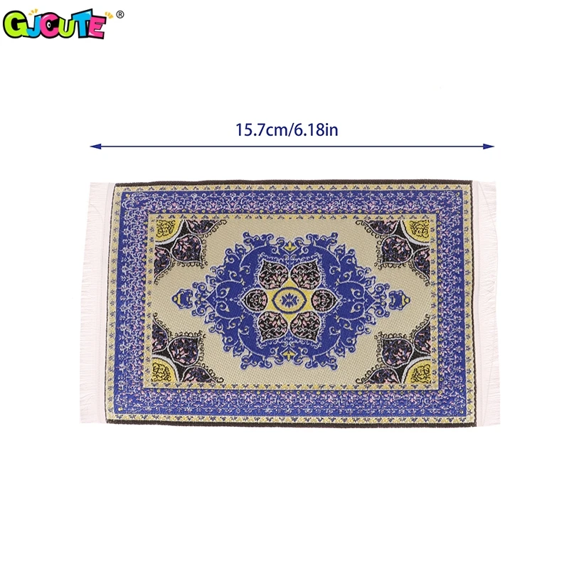 1Pc 1:12 Dollhouse Miniature Floor Rug Cover Carpet Floor Mat Model Bedroom Living Room Decor Toy Doll House Accessories