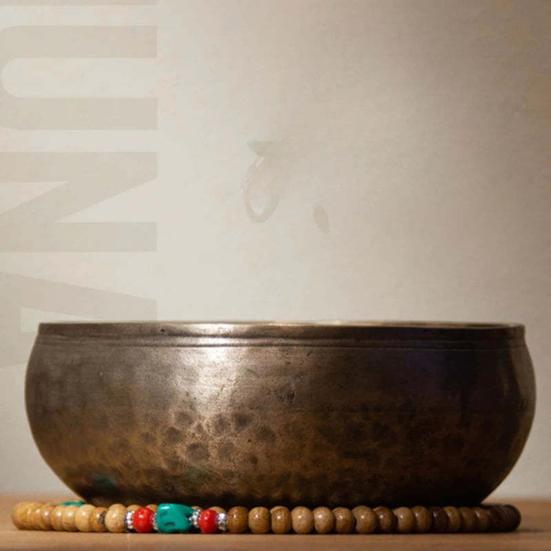 Nepal Singing Bowl Brass Tibetan Singing Bowl Handmade Handicraft Sound Healing Instrument for Yoga Sopa Spiritual Meditation