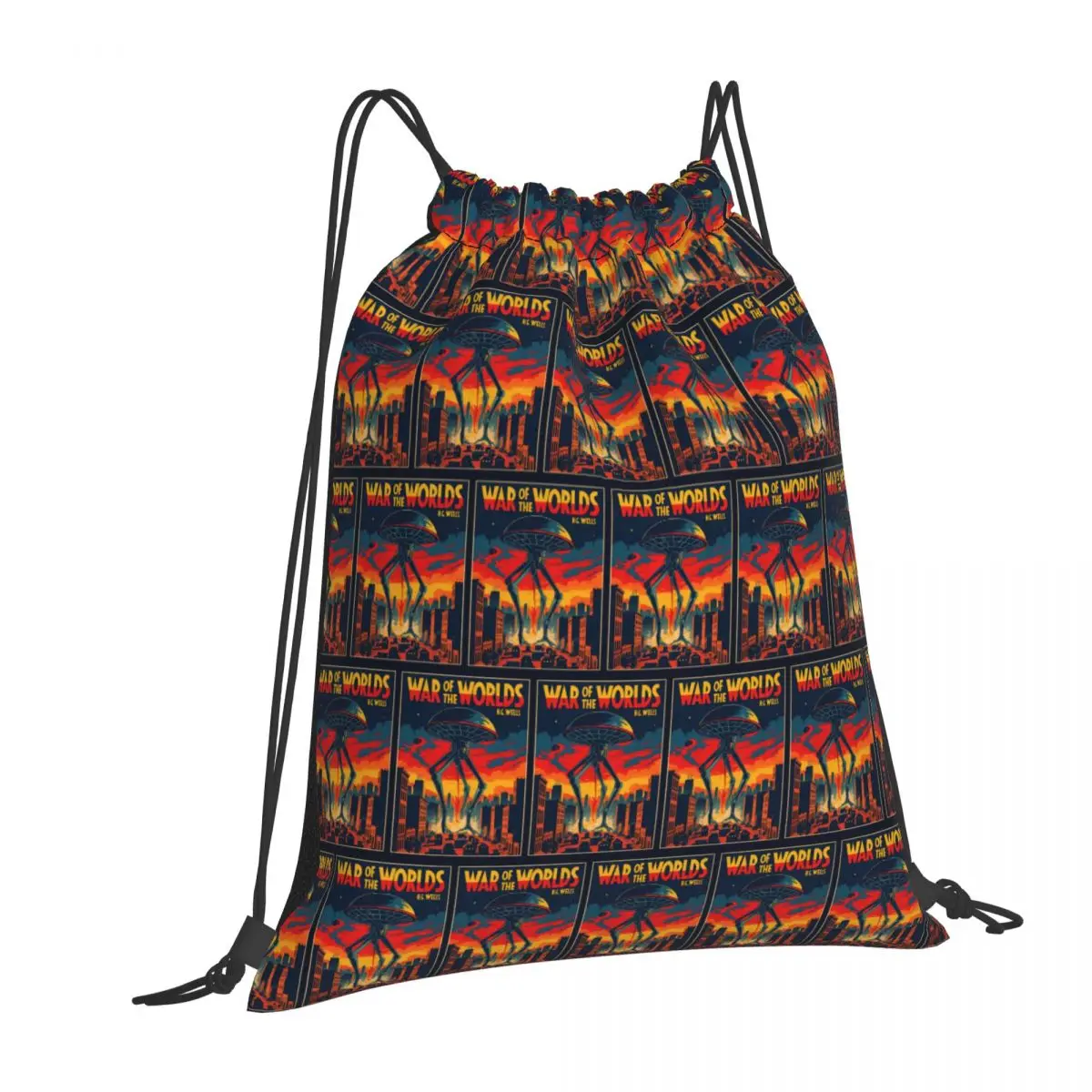 War Of The Worlds By H.G.Wells Backpacks Fashion Drawstring Bags Sports Bag Book Bags for Travel School