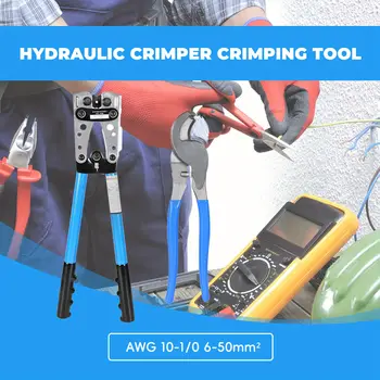 適用於 10、8、6、4、2、1/0 AWG 電線電纜切割和壓接電池電纜接線片壓接工具 10 最佳銷售 電纜壓接鉗 - №9