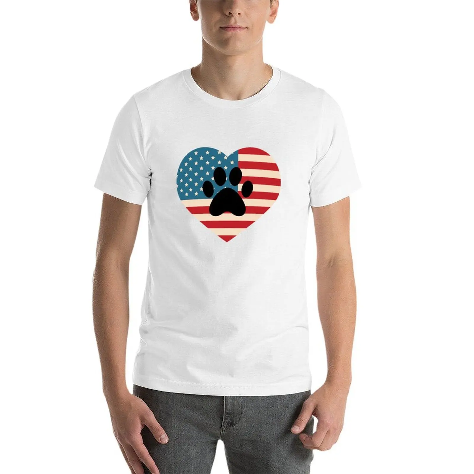 الرابع من قطة يوليو! يوم الاستقلال القط! الرابع من يوليو! تي شيرت تي شيرت رجالي كاجوال قطن تي شيرت 100%