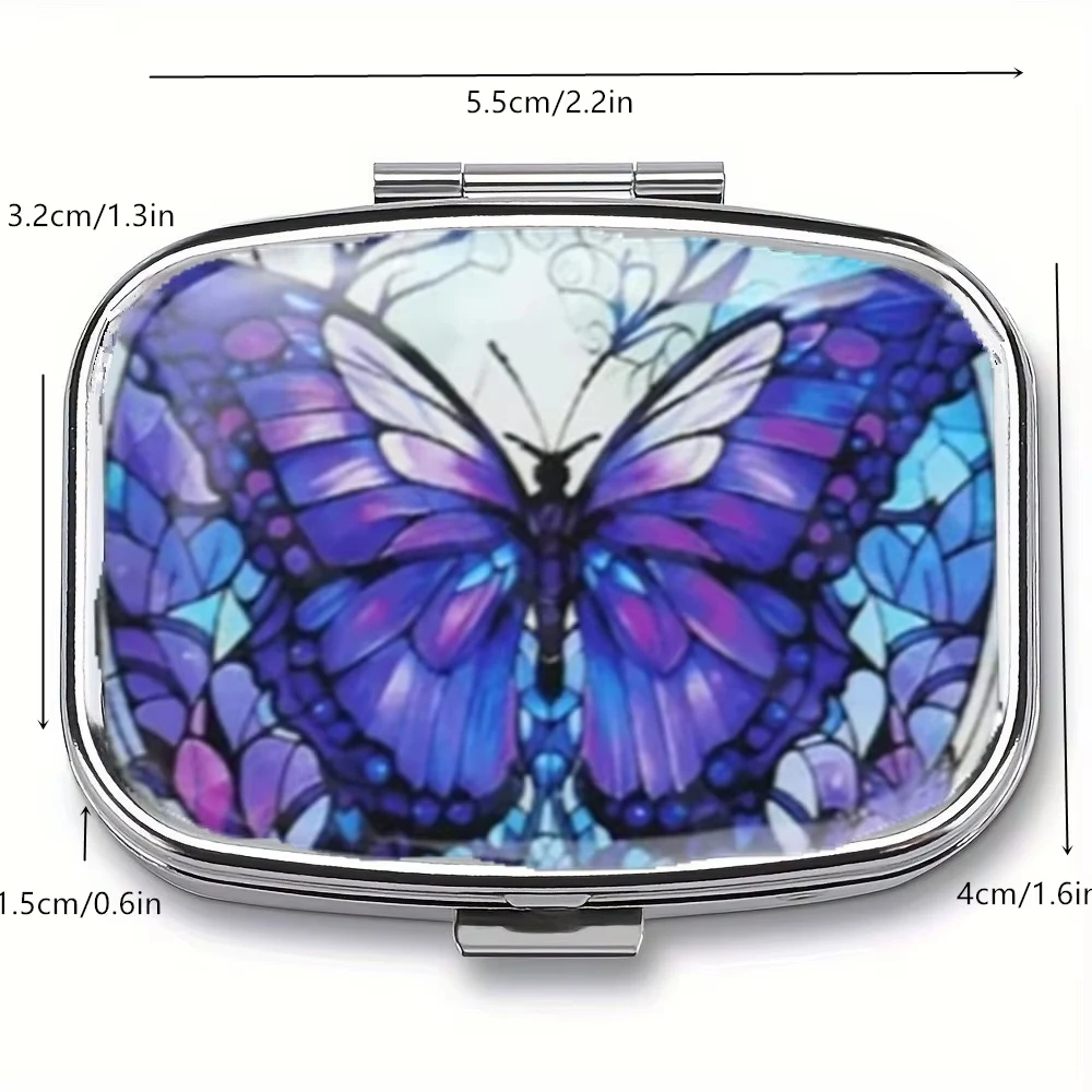 Reiseetuis, schöne farbige Medizin, Metall, Schmuck-Organizer, Haushaltshalter, Eisenschrank, kleiner Pillenbehälter