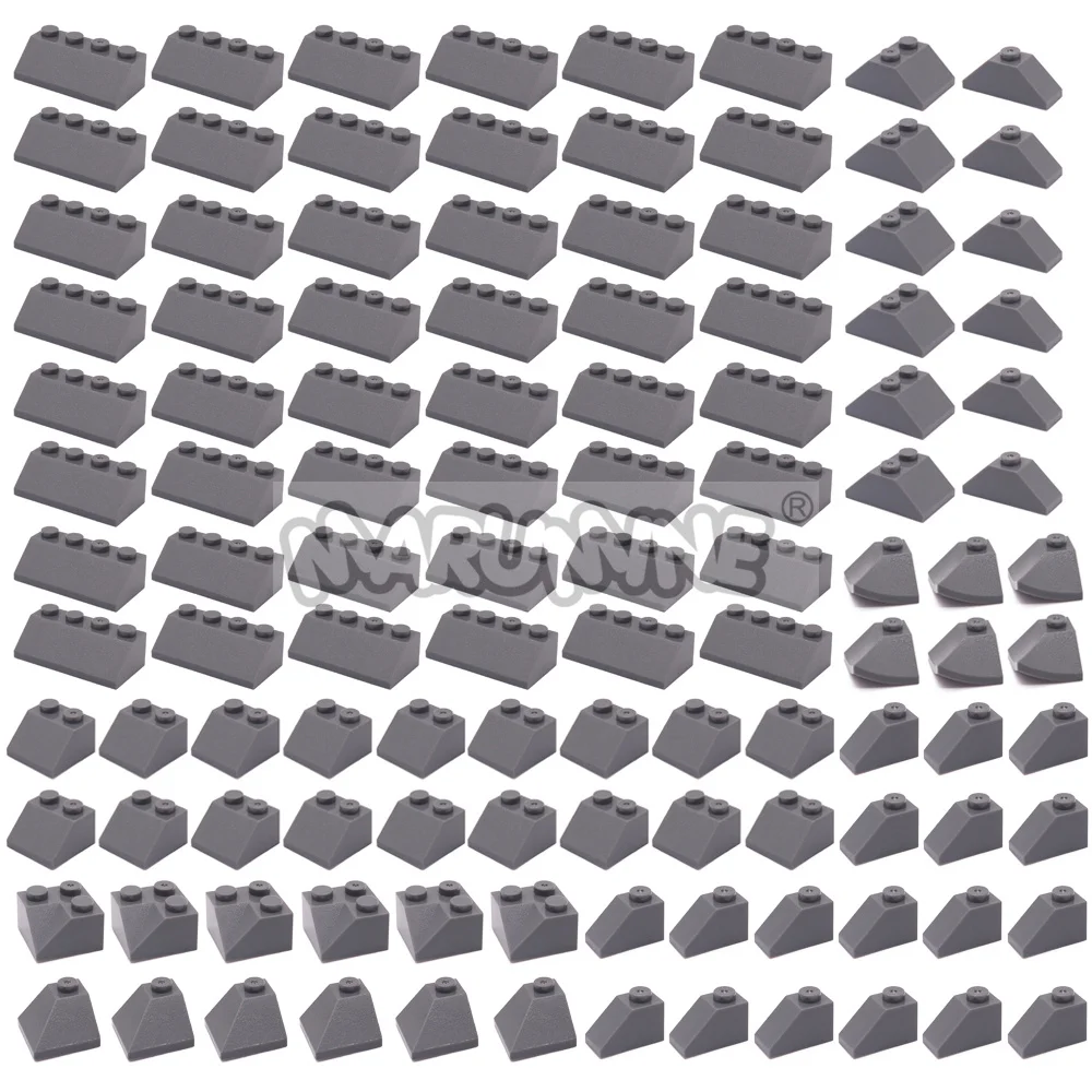 MARUMINE 114-teiliges Dachziegel-Set MOC Bausteine Teile-Set Stadt Haus Straßenansicht Bauklötze DIY Zubehör Kompatibel mit 6119