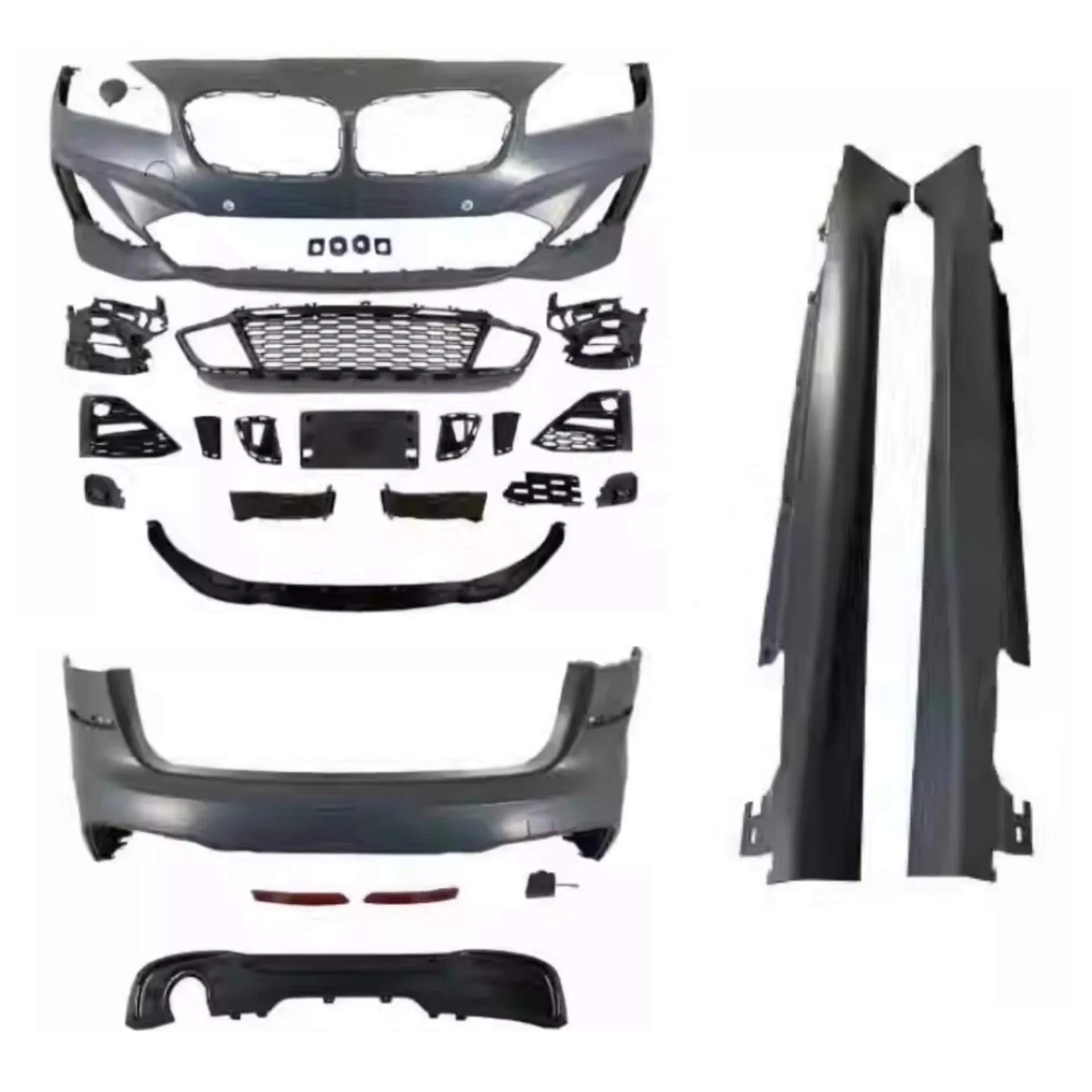 

Body Kit Front Rear Bumper Assembly Grille Side Skirt for BMW 2 Series F45 F46 Convert MT Style Surround Car Accessories