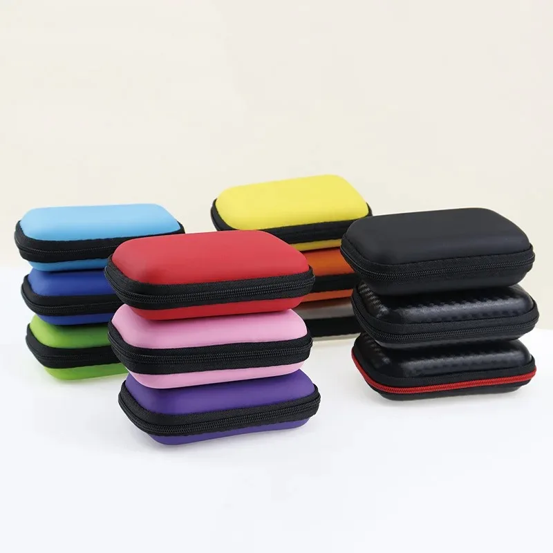 Spot eva storage bag headphone bag ccd camera bag data cable charger square PU zipper bag portable
