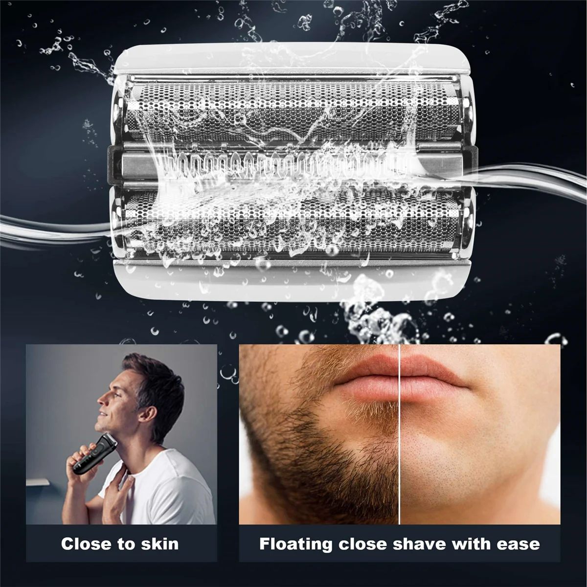 For Braun 83M Series 8 Electric Shaver Replacement Head Foil and Cutter Cassette 8325S 8370Cc 8340S 8350S,A-LITE