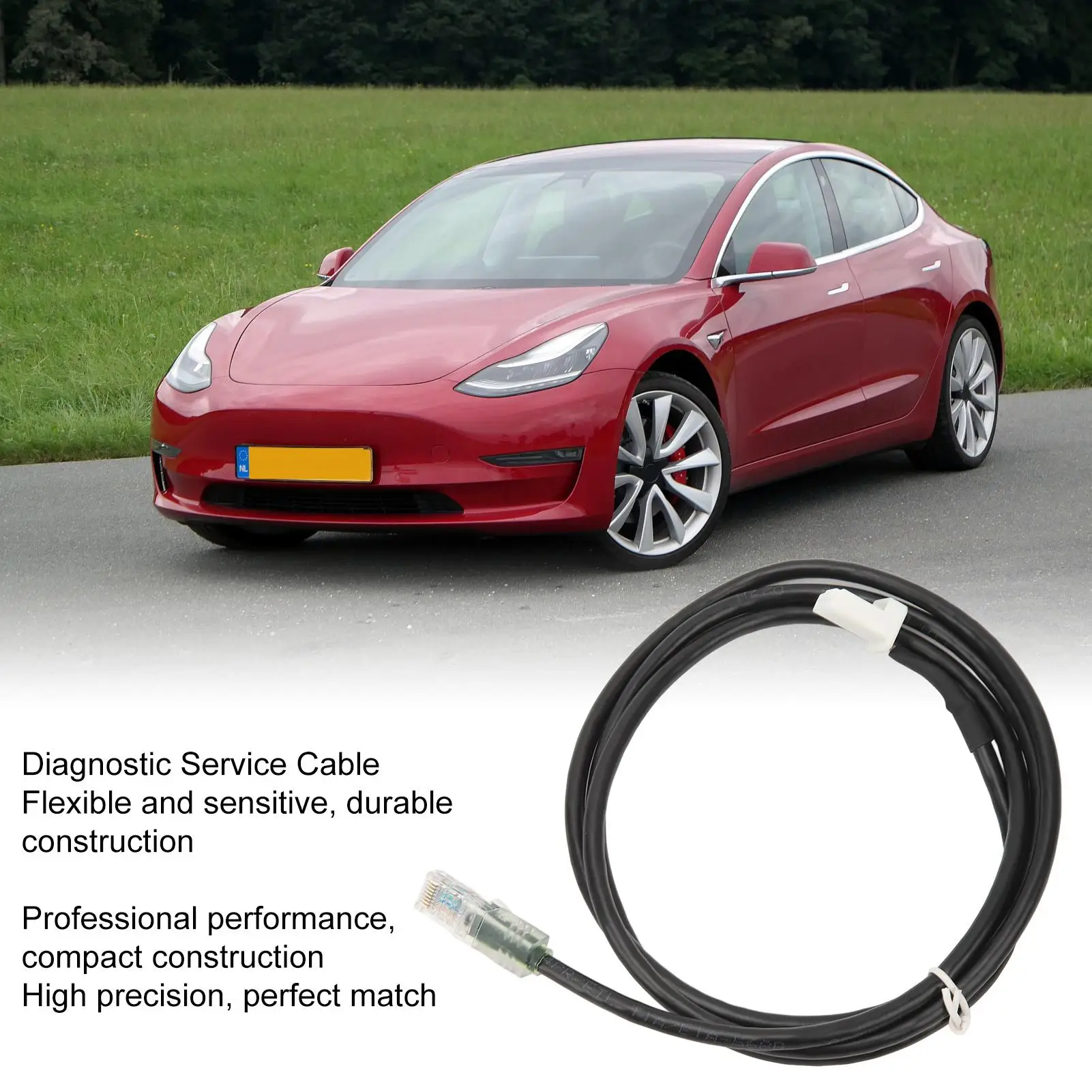 Diagnostic Service Ethernet Cable Durable ABS Perfect Match Diagnostic Service Cable for Tesla Toolbox for model 3 Y