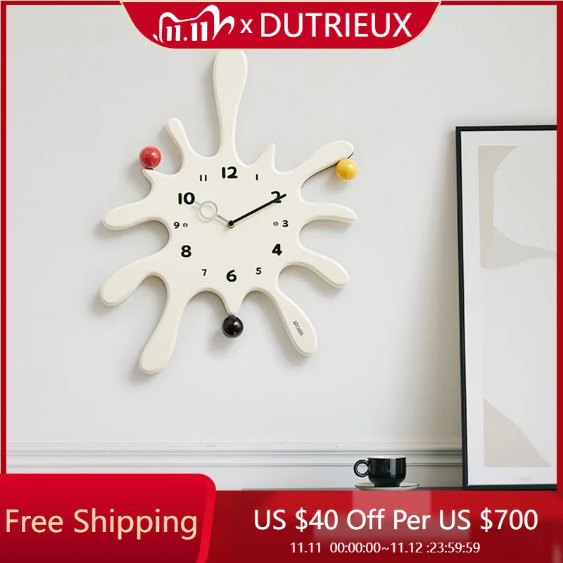 

Nordic Restaurant Wall Clocks Simple Fashion Cartoon Creative Large Silent Design Clock Wall Xenomorph Wanduhr Home Decoration