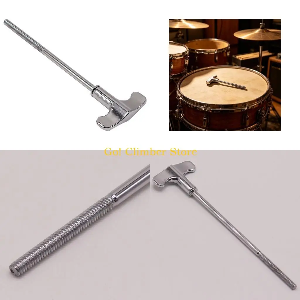 Q84C Drum Hardware Replacement Tension Rod with Hand-Turn Threaded Metal Build for Percussion Technicians and Adjustment Care