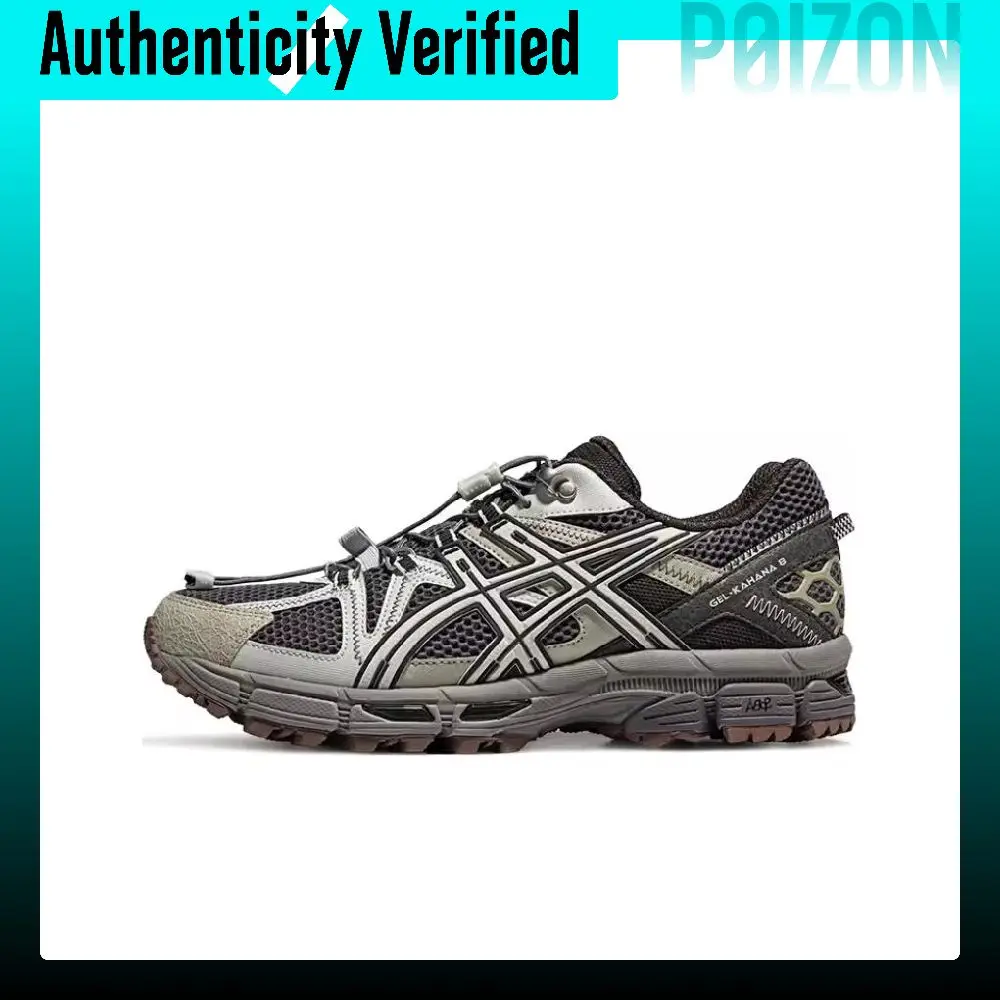 ASICS Gel Kahana 8 FL Breathable Low top Casual Trail Running City Commuting Running Shoes Men's Charcoal Black 1011B828-022