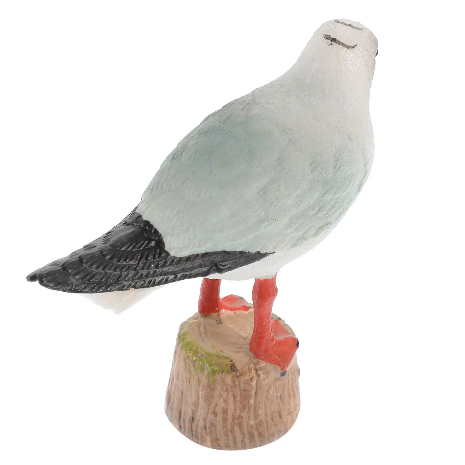1pc Seagull Statue Red-billed Gull Model Nautical Seagull Figurine Miniature Home Decoration Plastic Seagull Figure For Car