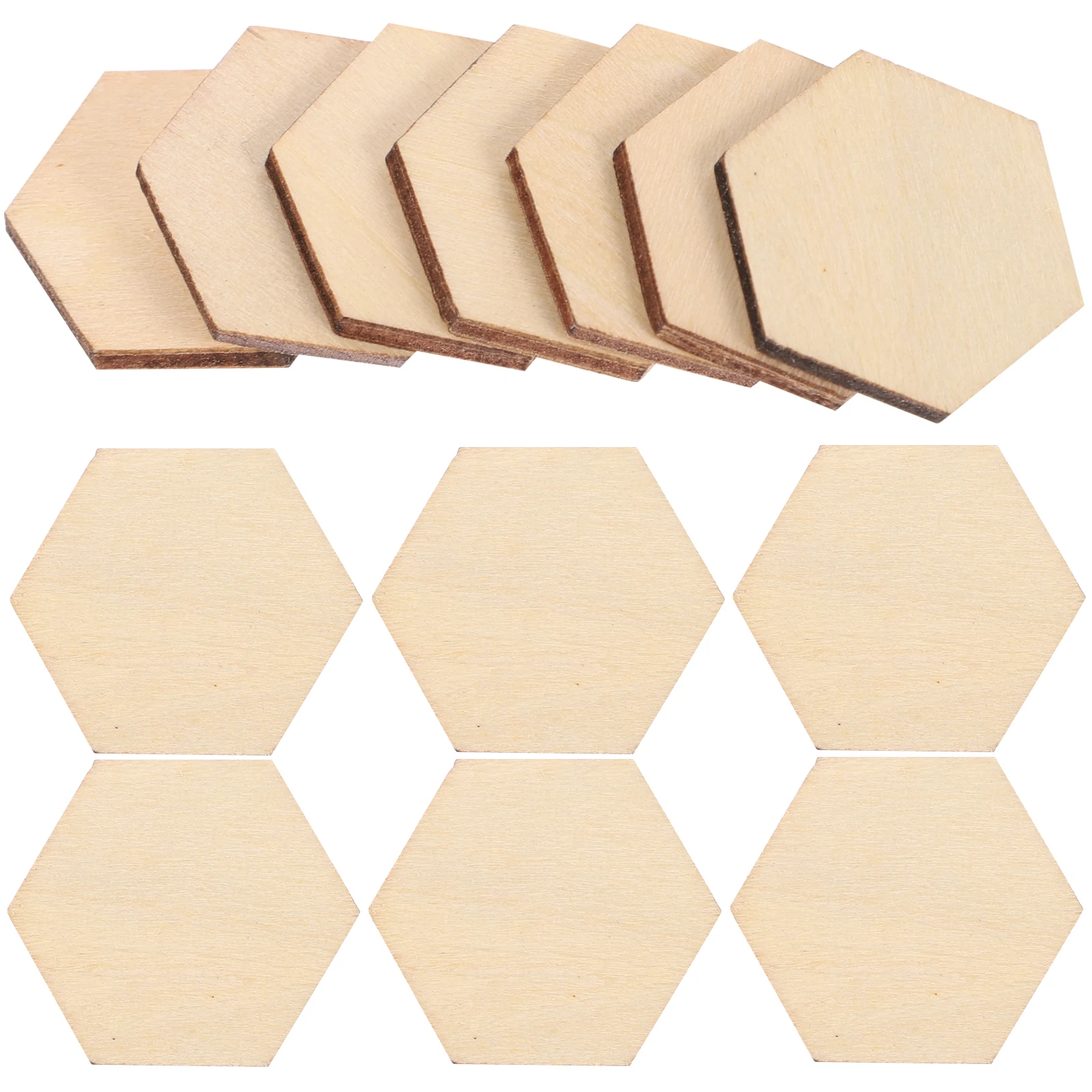

100 PC Wood Chip Decorations DIY Crafts Shapes Classroom Blank Christmas Wooden Slices Ornaments Farmhouse