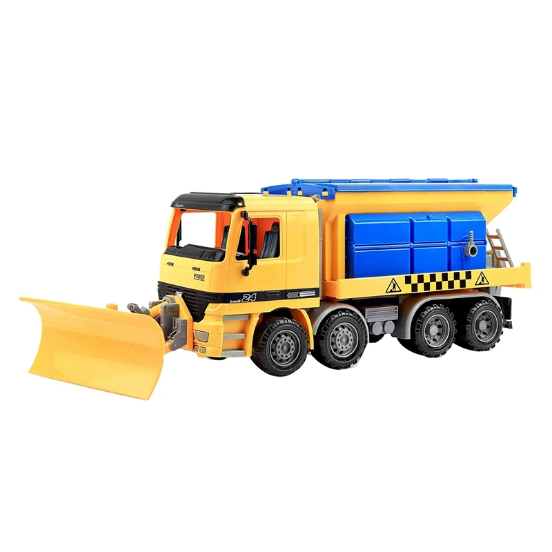 Snow Removal Plow Truck Friction Powered Snow Removal Plow Truck Construction Toy,Inertia Repair Car