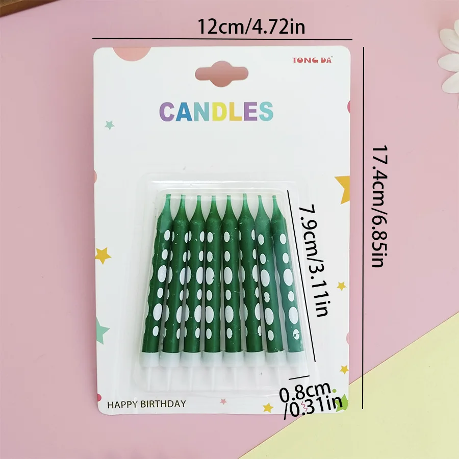 الأخضر ديناصور شمعة رقمية كعكة الديكور البولكا نقطة قلم رصاص شمعة مزيج مجموعة عناصر حفلة عيد ميلاد الأطفال الديكور #5