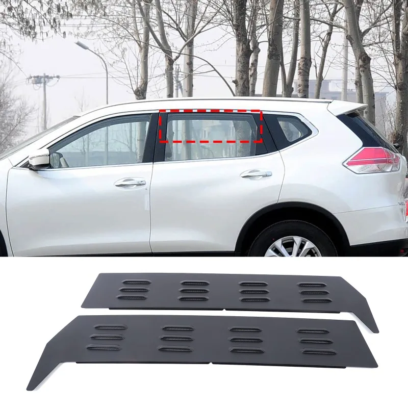 For 2014-2025+ Nissan X-Trail Rear Ventilation Louvers Rear triangular window decorative louver Aluminum Alloy Car Accessories