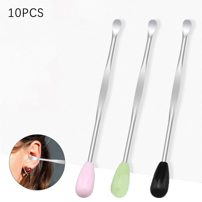 

Ear Wax Pickers Stainless Steel Ear Picks Wax Removal Curette Remover Cleaner Ear Care Spoon Tool EarPick Facial Beauty Tools