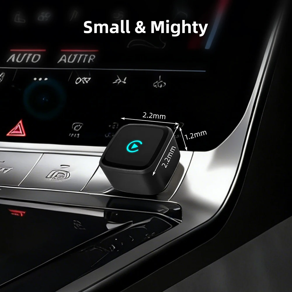 Mini 2in1 Wireless Android Auto Adapter Wireless CarPlay Dongle Car Intelligent Systems AI Smart Box For Car With Wired CarPlay