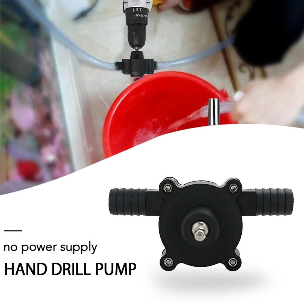 Household Small Water Pump Driven By Electric Drill Large Flow Portable Water Pump With Rack Mini Pumps Power Tool Accessories