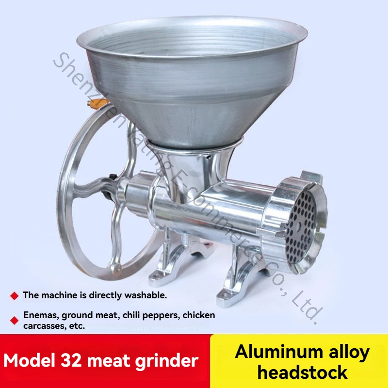 32type Manual Meat Grinder Hand Cranked Enema Machine Aluminum Alloy Chili Grinder Multi Minc Chicken Duck Rack Meat Grinder