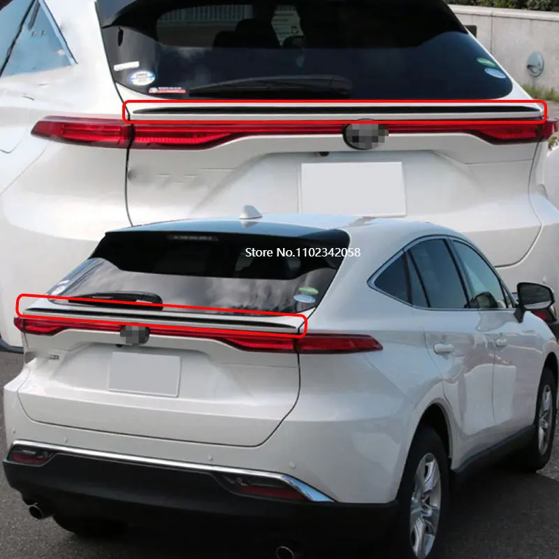 For Toyota Harrier Venza 2020 2021 Car Rear Trunk Spoiler Lip Trim Cover Tail Body Kit Diffuser Refit Wings Exterior Accessories