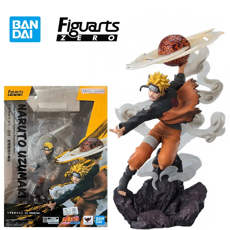 Bandai Figuarts Zero Naruto Uzumaki Sage Art Lava Release Rasenshuriken Naruto Shippuden 24Cm Original Action Figure Model Toy