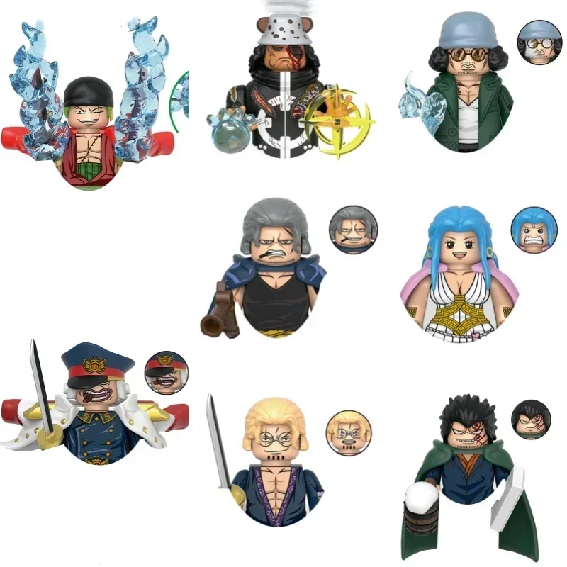 

X0359 Zoro Kuma Shiryu Building Blocks Japan Anime Bricks Dolls Mini Action Toy Figures Assemble Blocks Children Gifts