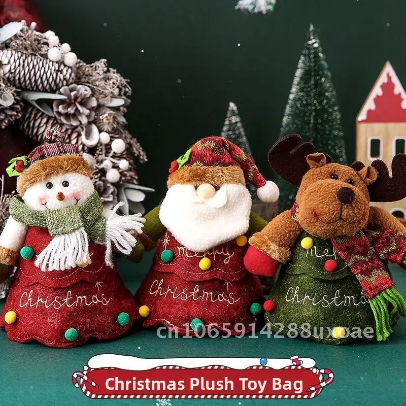 

Christmas gift for the elderly snowman portable apple bag pingan fruit bag Christmas decoration pingan fruit candy bag