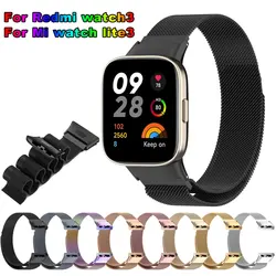 Metal Watchband For Redmi Watch 3 Pro Milanese Strap Bracelet Stainless Steel Wristband Bracelet For Xiaomi Redmi Watch3 Straps