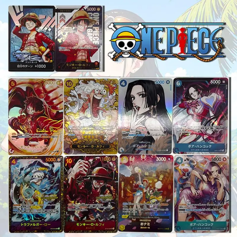 

ONE PIECE Monkey D. Luffy Nami Boa Hancock Yamato Perona DIY homemade flash card ACG boy Toy collection Birthday Christmas gift