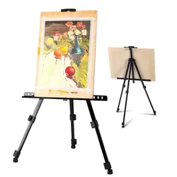 Portable Shrinkable Drawing Board Stand,Metal Easel,Foldable Tripod,Height Adjustable,Art Supplies Sketch tools,160cm Height